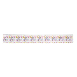 Pastel Unicorn Satinband