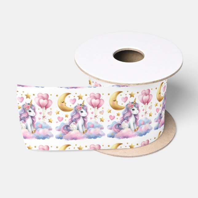 Pastel Unicorn Satinband (Spule)