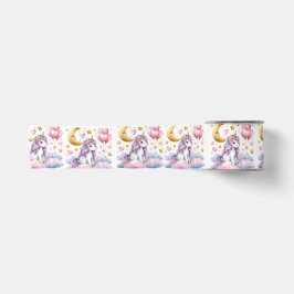 Pastel Unicorn Satinband