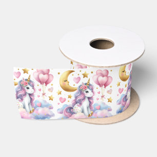 Pastel Unicorn Satinband