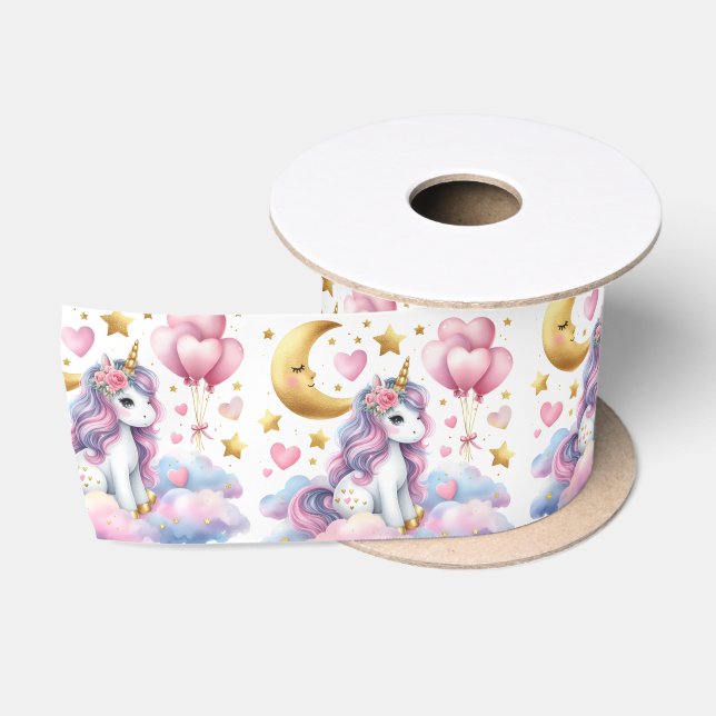 Pastel Unicorn Satinband (Spule)