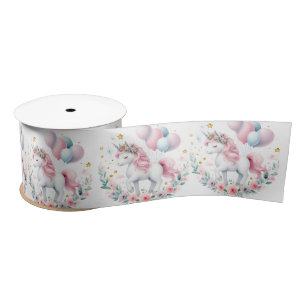 Pastel Unicorn Satinband