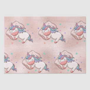 Pastel Unicorn Schlafen Seidenpapier