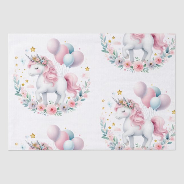 Pastel Unicorn Seidenpapier (Vorderseite)