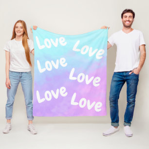 Pastel Unicorn Wolken Liebe Fleece Blanket