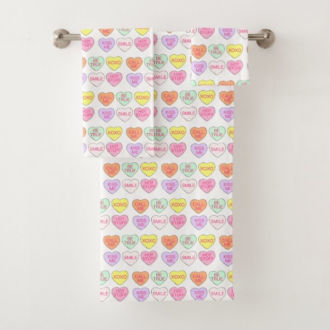 Pastel Valentine's Day Candy Hearts Love Imprimer (En situation)