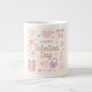 Pastel Valentine's Day Mug  Jumbo-Tasse