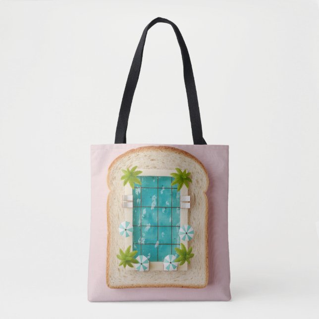 Pastel Vaporwave Pool Toast Tasche (Vorderseite)