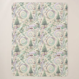 Pastel verzauberter Wald: Eine Cottailcore-Fantasi Sherpadecke