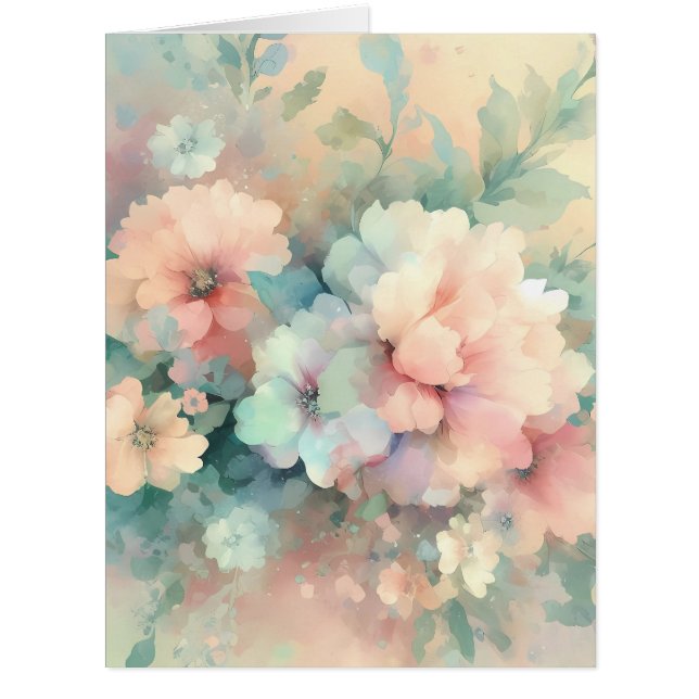 Pastel Vintages Roses Card (Devant)