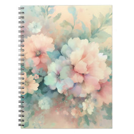 Pastel Vintages Roses Spiral Photo Notebook Notizblock