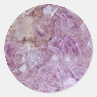 Pastel Violet Crystal Quartz Runder Aufkleber