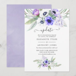 Pastel Violet Floral Wedding Update Einladung