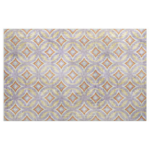 Pastel Violet Lila Orange Circles Mosaik Muster Stoff