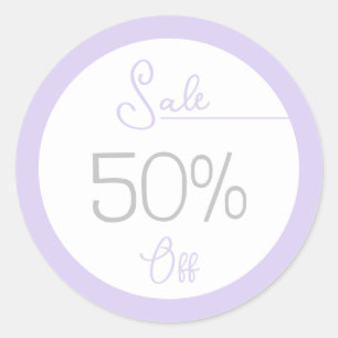 Pastel violet magasin promotion vente autocollant