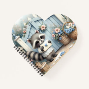 Pastel-Waschbären-Briefgarten Notizbuch
