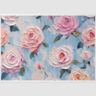Pastel Watercolor Abstrakte Rose Decoupage Seidenpapier