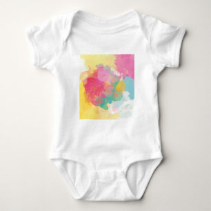 Pastel Watercolor Baby Strampler
