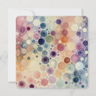 Pastel Watercolor Blubble Muster Einladung