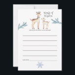 Pastel Watercolor Christmas Kinderdusche Mama Rats Hinweiskarte<br><div class="desc">Niedliches Hirschgewirr mit Baby-Duschberatung für Mama-to-be-Karten,  die Ihren Veranstaltungsspezifikationen angepasst werden können.</div>