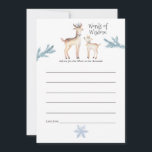 Pastel Watercolor Christmas Kinderdusche Mama Rats Hinweiskarte<br><div class="desc">Niedliches Hirschgewirr mit Baby-Duschberatung für Mama-to-be-Karten,  die Ihren Veranstaltungsspezifikationen angepasst werden können.</div>