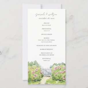 Pastel Watercolor Cottage Garden Programme de mari