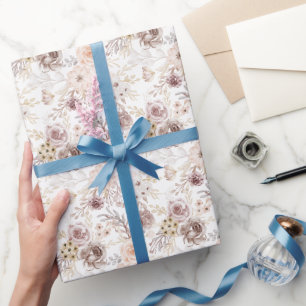 Pastel Watercolor Farbige Rose Geschenkpapier