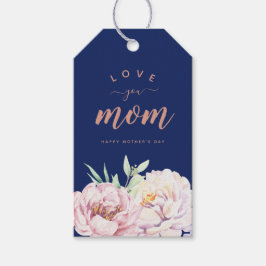 Pastel Watercolor Florals Liebe Mama Minimalistisc Geschenkanhänger