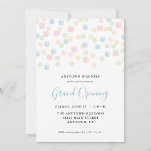 Pastel Watercolor Grand Opening Einladung
