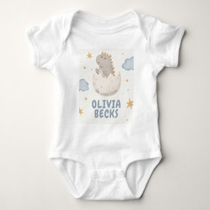 Pastel Watercolor Illustrative Babydusche Baby Strampler