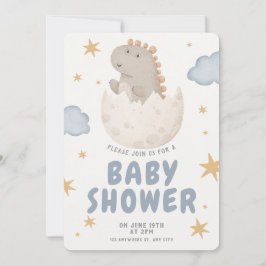 Pastel Watercolor Illustrative Babydusche Einladung