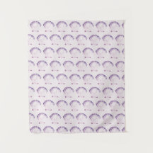 Pastel Watercolor Lila Muschel