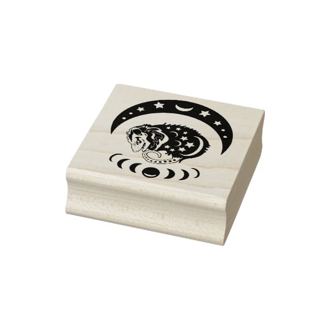 Pastel Watercolor Moon Possum Gummistempel (Stempel)