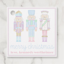 Pastel Watercolor Nutcracker Geschenketiketten