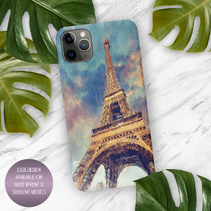 Pastel Watercolor Paris Eiffelturm Malerei iPhone 11Pro Max Hülle