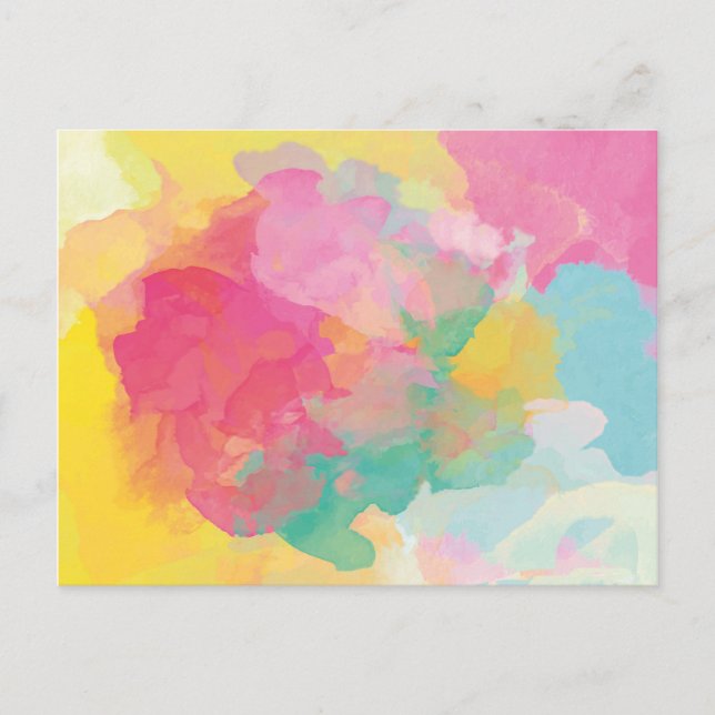 Pastel Watercolor Postkarte (Vorderseite)