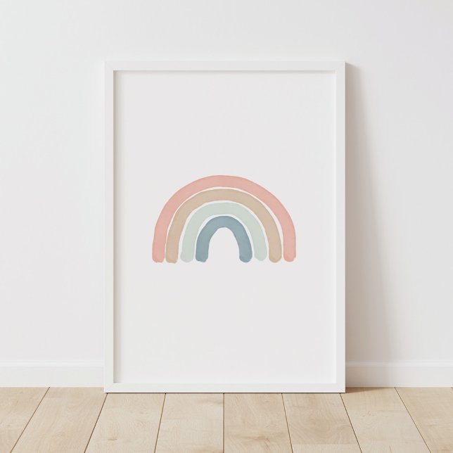 Pastel Watercolor Rainbow Kinderzimmer Poster (Von Creator hochgeladen)