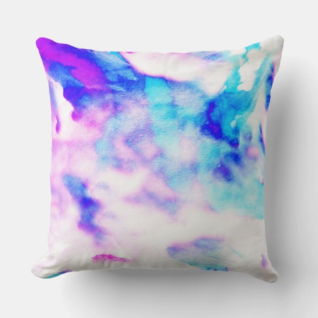 PASTEL WATERCOLOR Retro DESIGN Throw Kissen (Vorderseite)