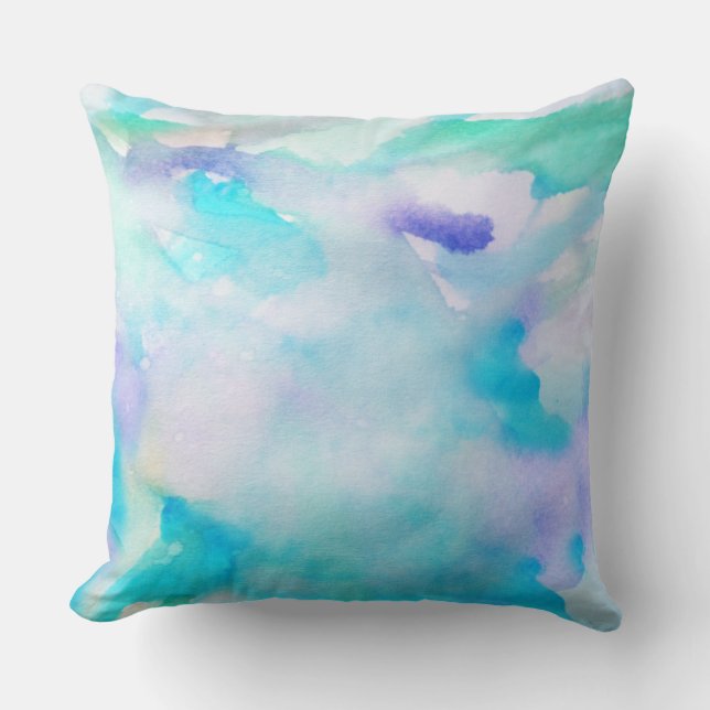 PASTEL WATERCOLOR Retro DESIGN Throw Kissen (Vorderseite)