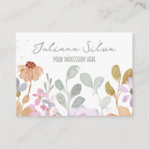 Pastel Watercolor Rustische Blume mit QR