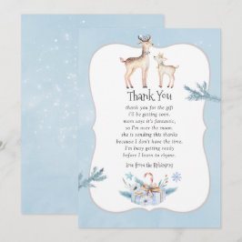 Pastel Watercolor Weihnachtsdusche Danke Einladung