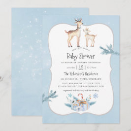 Pastel Watercolor Weihnachtsferien Kinderdusche Einladung