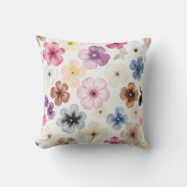 Pastel Watercolour Floral Cushion Kissen