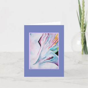 PASTEL WAVES ABSTRAKT ART NOTECARD KARTE