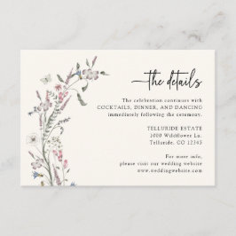 Pastel Wedding Details Enclosure Card Begleitkarte