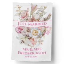 Pastel Wedding Floral, Just Married Wedding