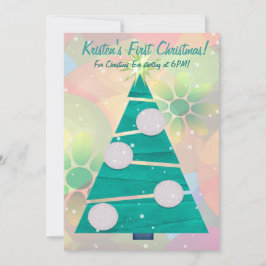 Pastel Weihnachtsfeiertag 1. Weihnachtsfest PARTY Einladung