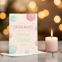 Pastel Weihnachtsschmuck Austauschfeier Feiertag Einladung