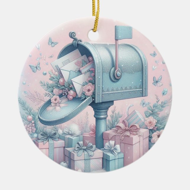 Pastel Weihnachtsschmuck Mailbox und Geschenke 2 (Vorne)
