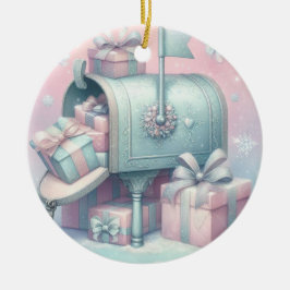 Pastel Weihnachtsschmuck Mailbox und Geschenke 7